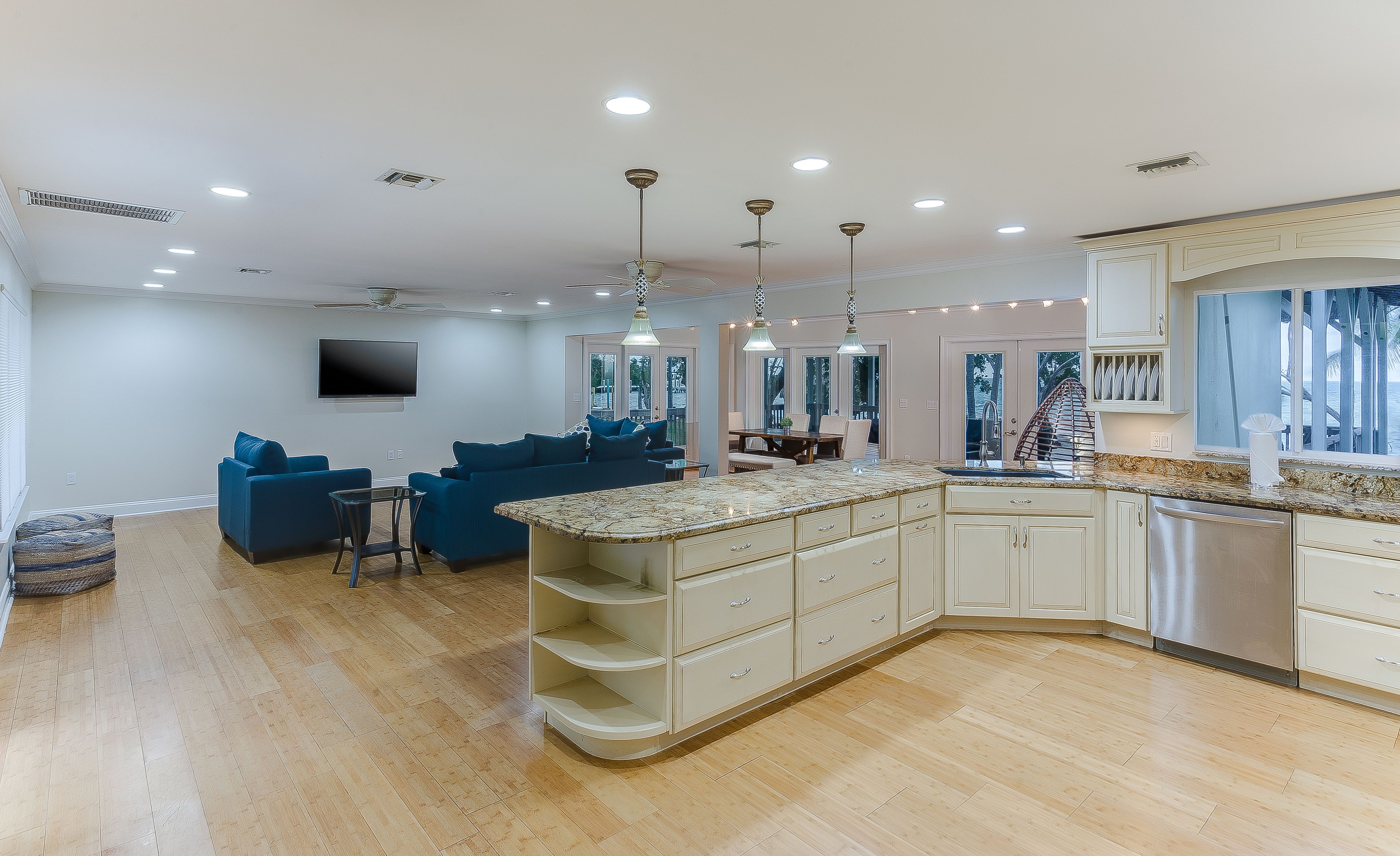 house, 4 bedrooms, ocean view, oceanfront | living area | flat-screen tv