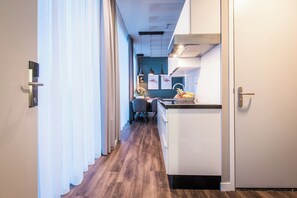 Fridge, stovetop, dishwasher, espresso maker