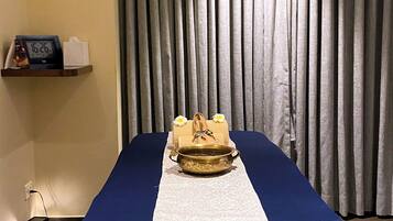 Steam room, body treatments, deep-tissue massages, Swedish massages