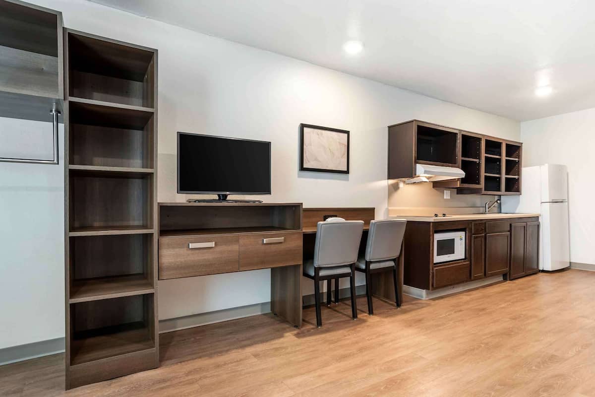 standard studio, 2 queen beds, non smoking, refrigerator & microwave | desk, laptop workspace, iron/ironing board, free wifi