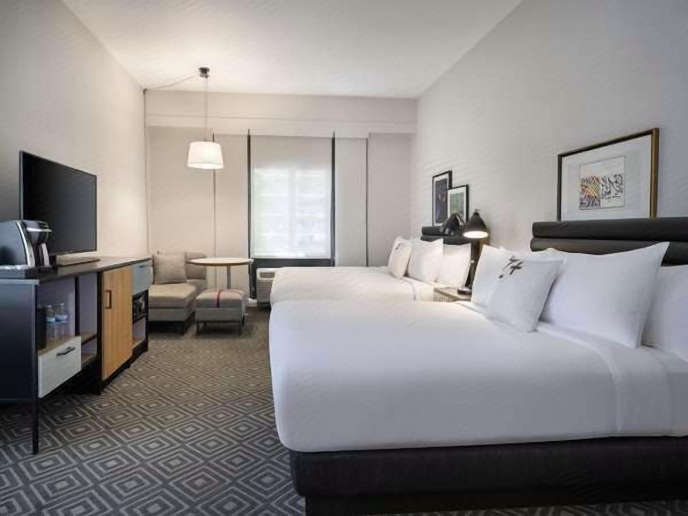Premium bedding, pillowtop beds, in-room safe, desk