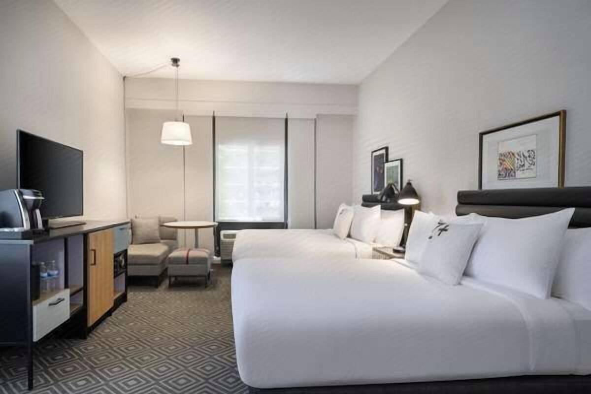 Premium bedding, pillowtop beds, in-room safe, desk