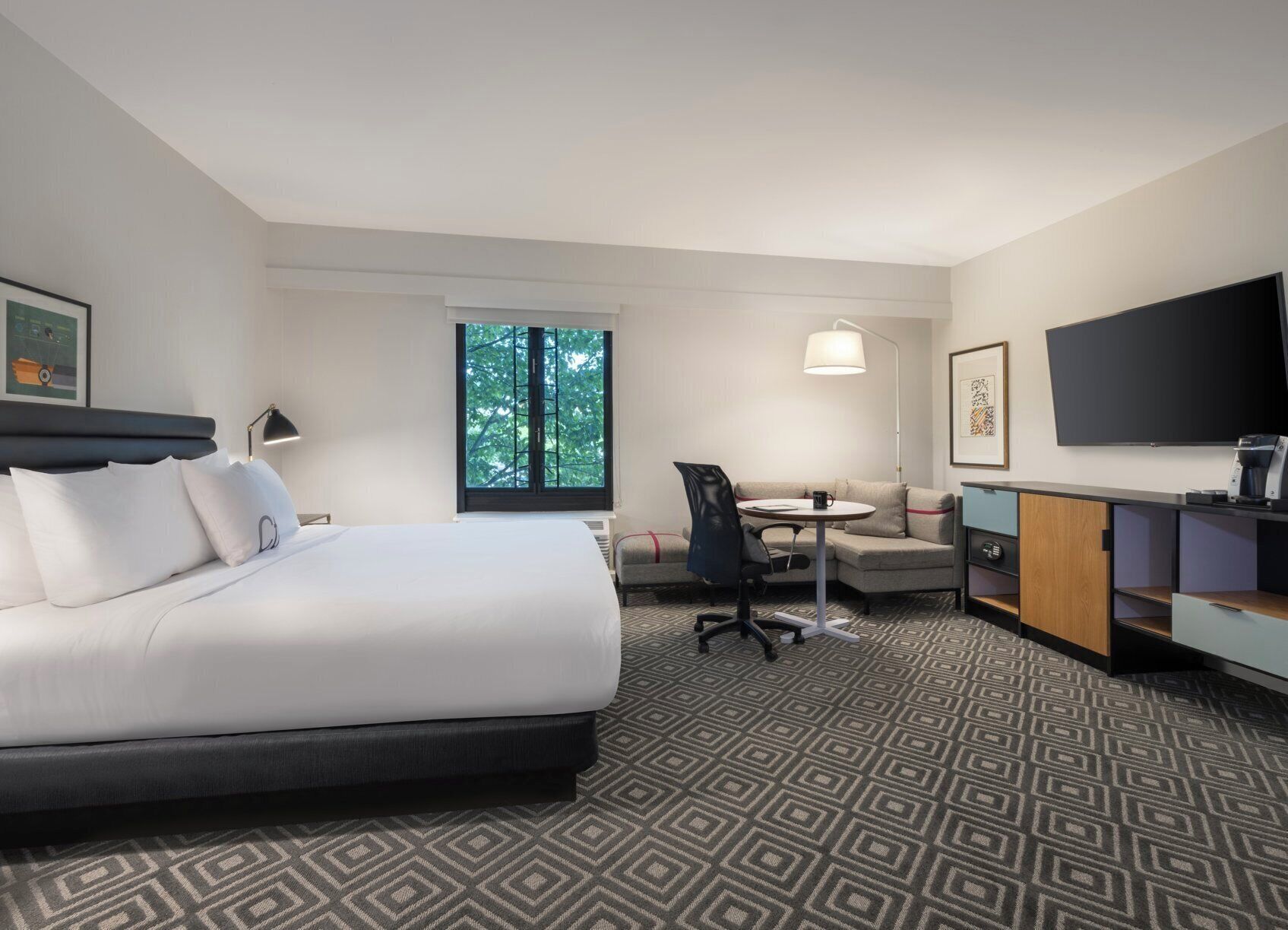 Premium bedding, pillowtop beds, in-room safe, desk