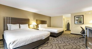Standard Room, 2 Queen Beds, Balcony, Pool View | Iron/ironing board, free WiFi, bed sheets