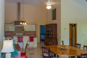 Großer Kühlschrank, Mikrowelle, Ofen, Herdplatte