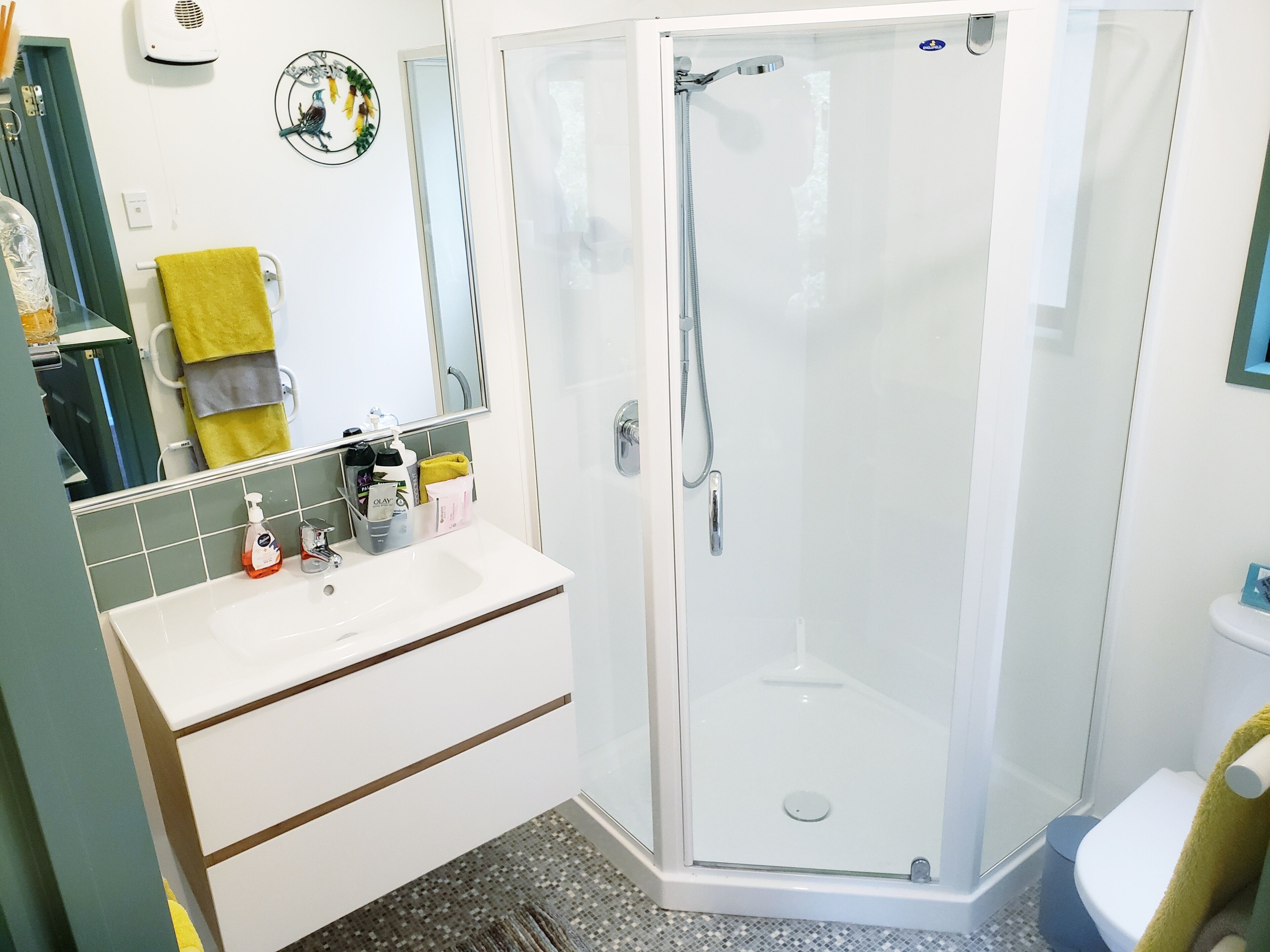 Family Cottage, 1 Bedroom, Patio, Garden Area | Bathroom | Shower, rainfall showerhead, free toiletries, hair dryer