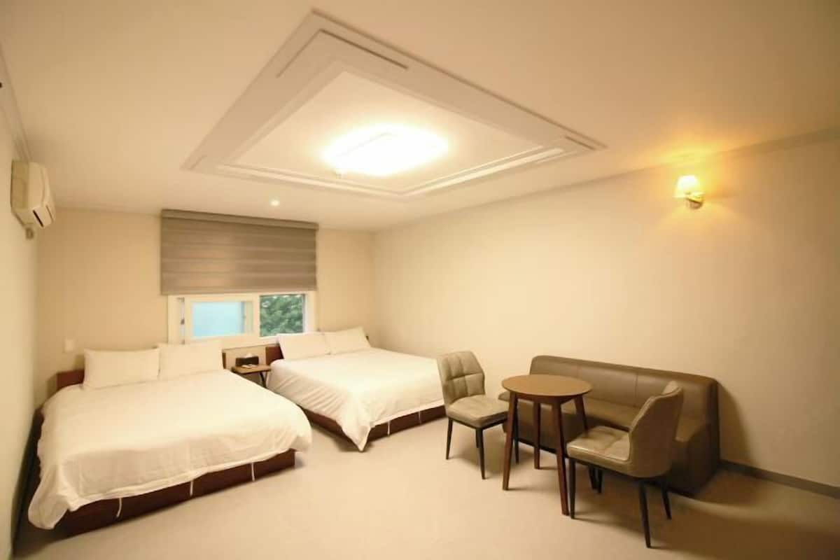 Desk, free WiFi, bed sheets
