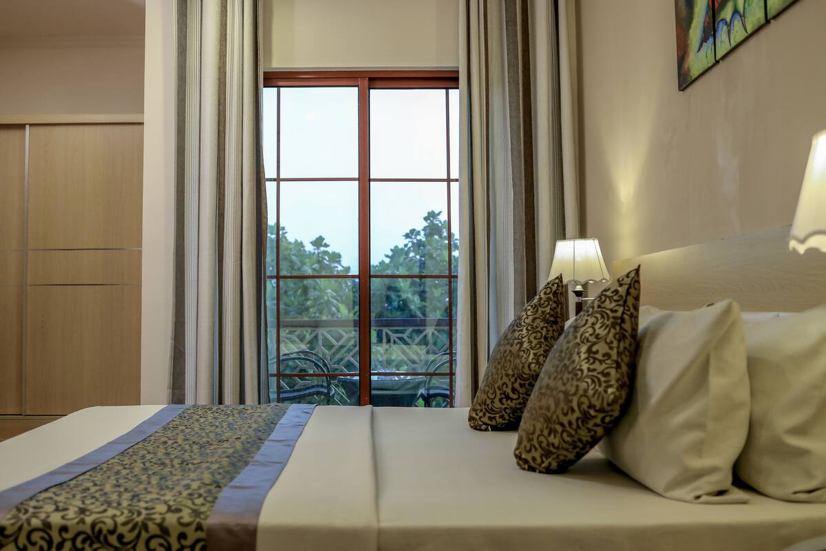 1 quarto, roupas de cama premium, frigobar, cofres nos quartos
