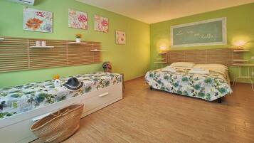 Comfort Apartment, 2 Bedrooms, Patio, Ground Floor | Individually decorated, desk, cots/infant beds, free WiFi