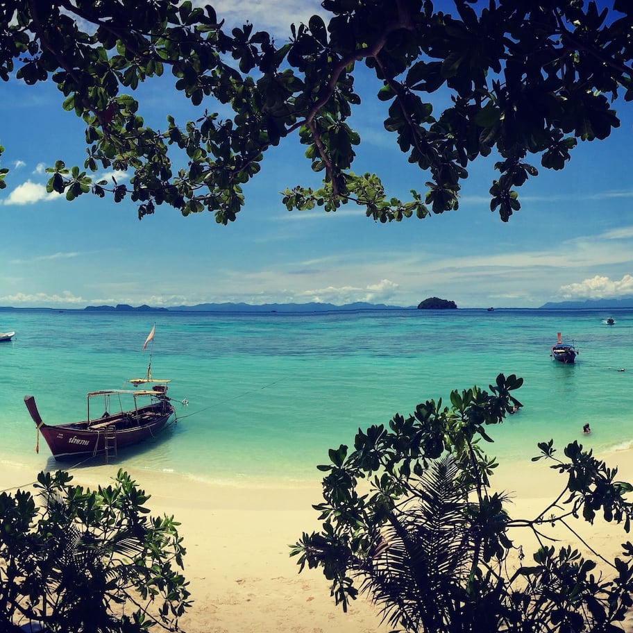 On the beach, beach towels, beach massages, scuba diving