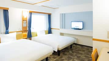 Laptop workspace, free WiFi, bed sheets