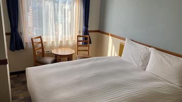 Desk, free WiFi, bed sheets