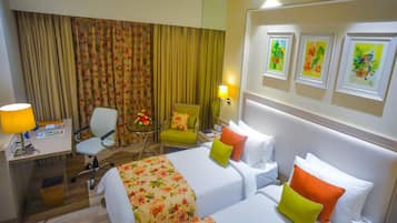 Deluxe Room, 2 Single Beds | Minibar, in-room safe, desk, blackout curtains