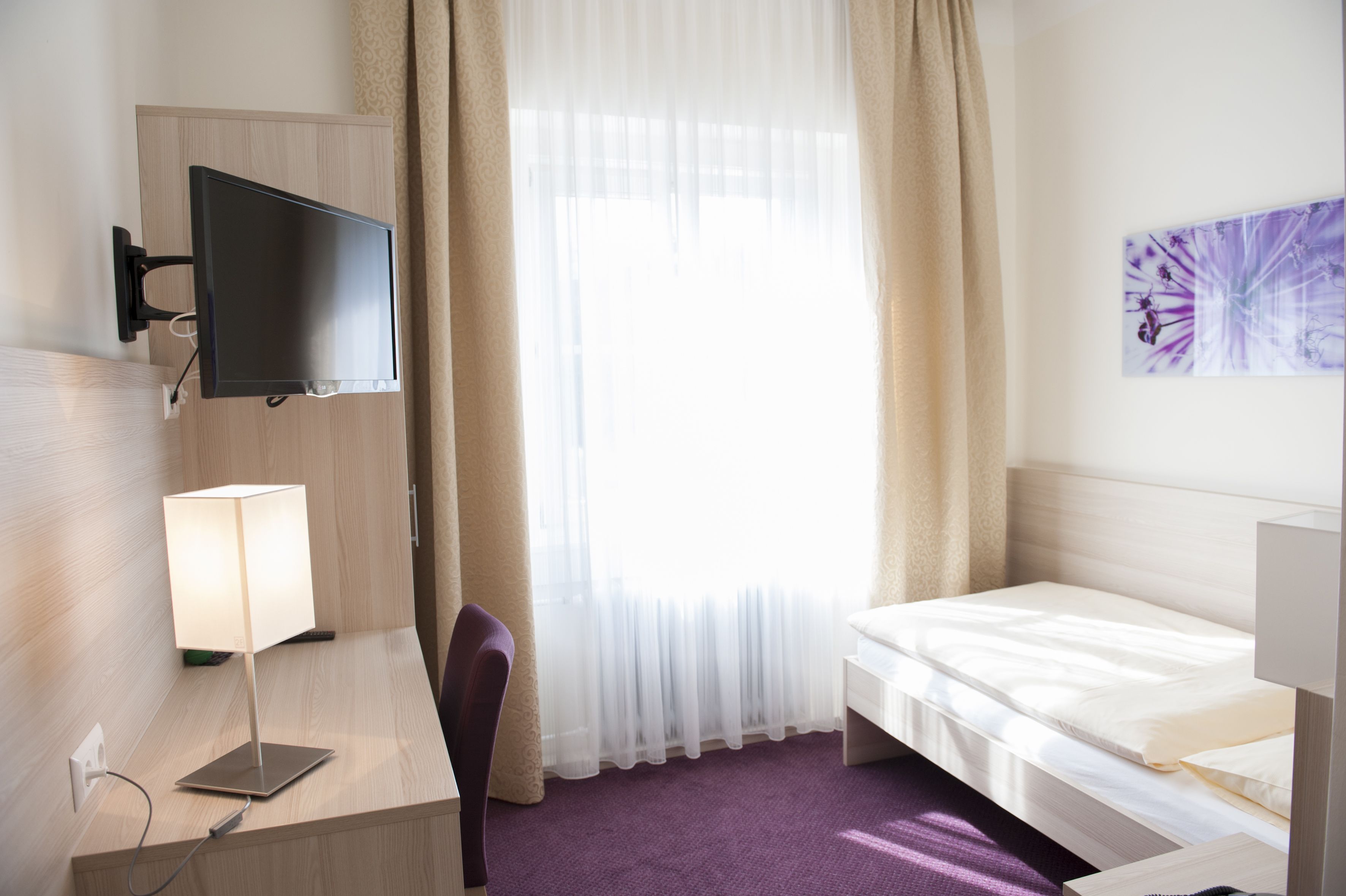 single room | in-room safe, desk, blackout curtains, free wifi