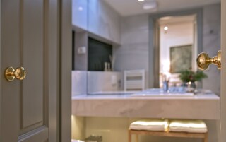 Double Room, Ground Floor | Bathroom | Free toiletries, hair dryer, bathrobes, slippers