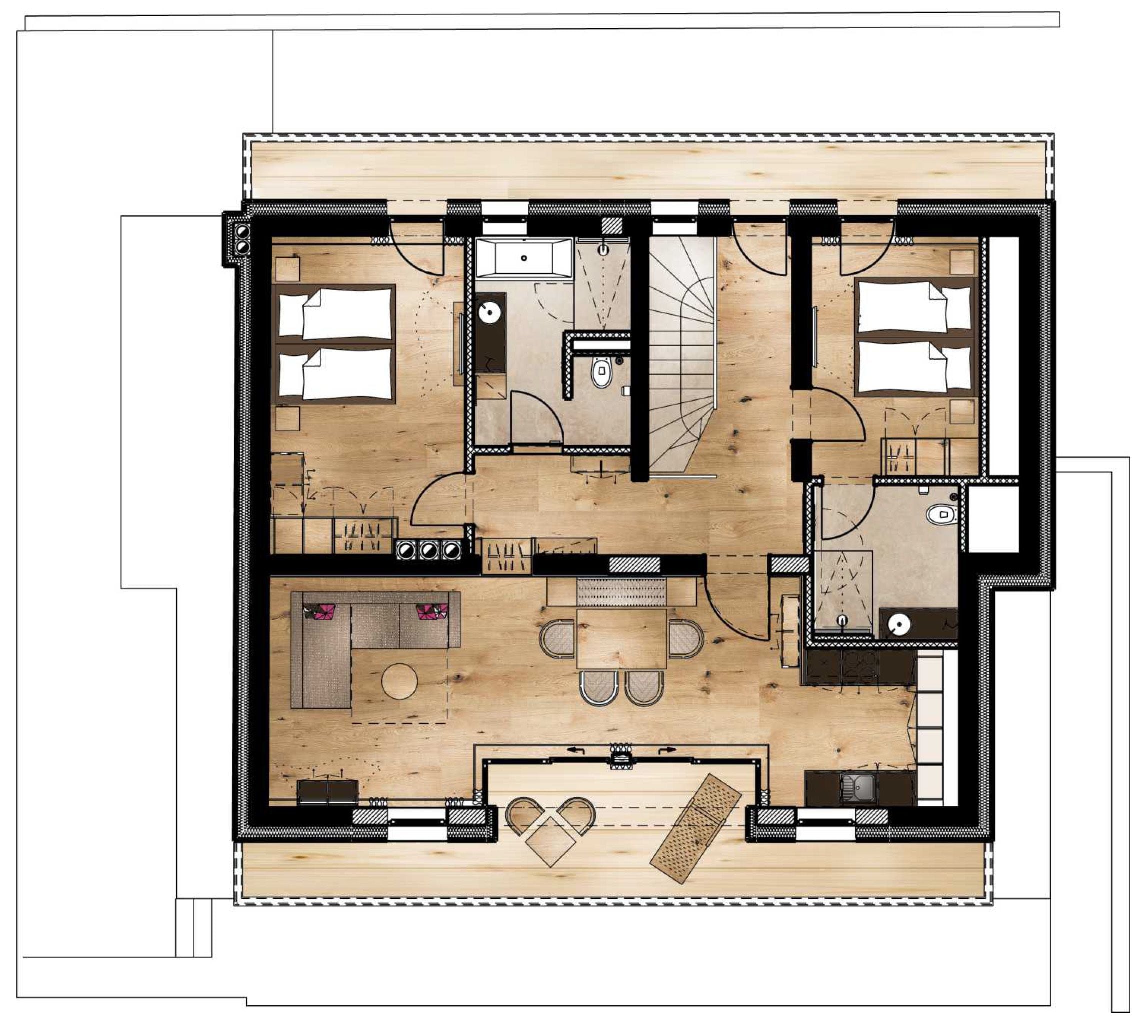 deluxe apartment (lodge v, incl. cleaning fee) | floor plan