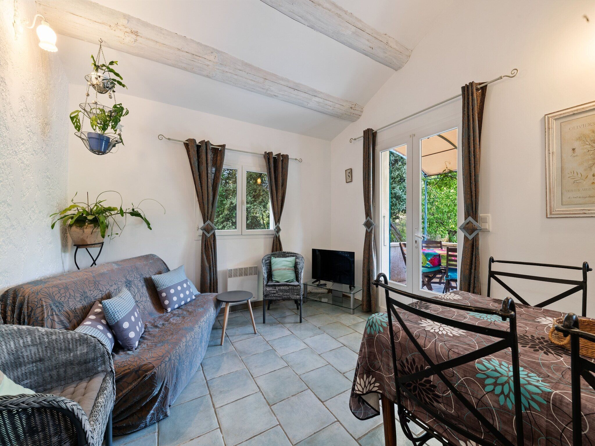 Téléviseur, lecteur de DVD, table de ping-pong