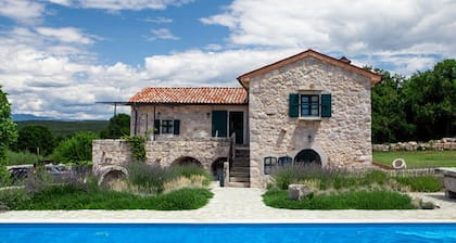 Una auténtica villa de piedra en el paraíso verde de Strilčići