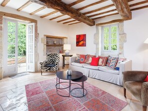Fireplace - Holiday Home Dunes with Private Pool (Dunes)