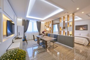 Royal Suite (Styler, Massage Chair) | Laptop workspace, blackout drapes, iron/ironing board, free WiFi