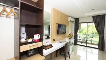 Minibar, in-room safe, desk, blackout curtains