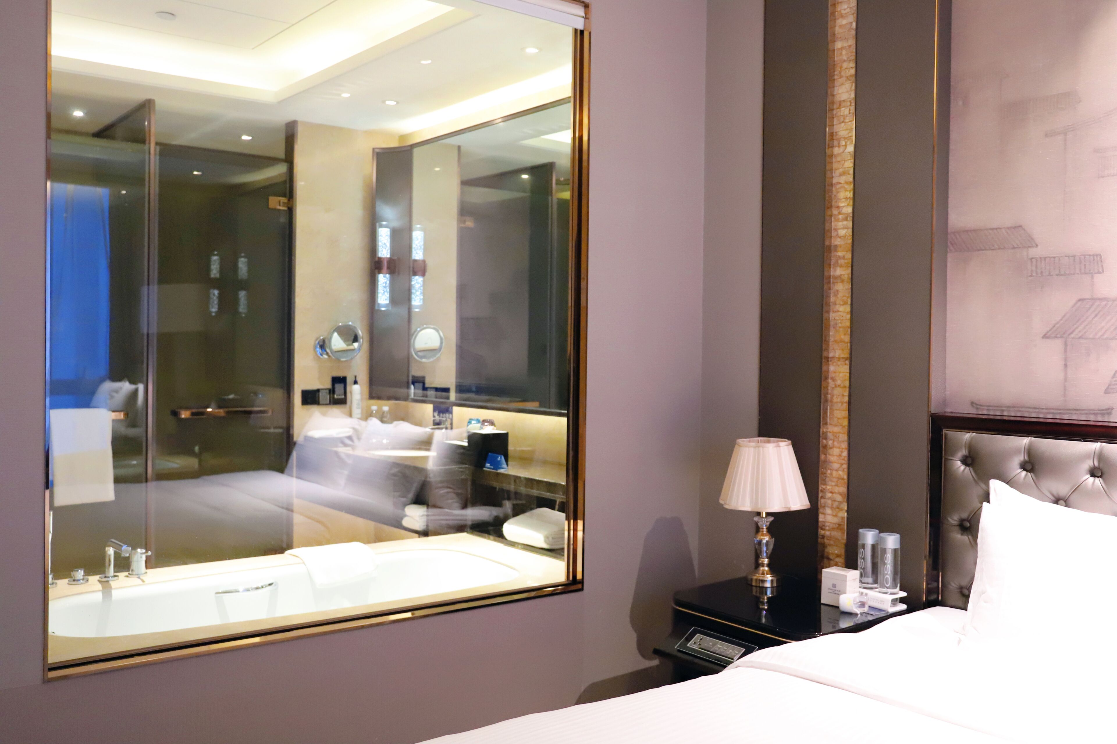deluxe double room | bathroom | separate bathtub and shower, free toiletries, hair dryer, bathrobes