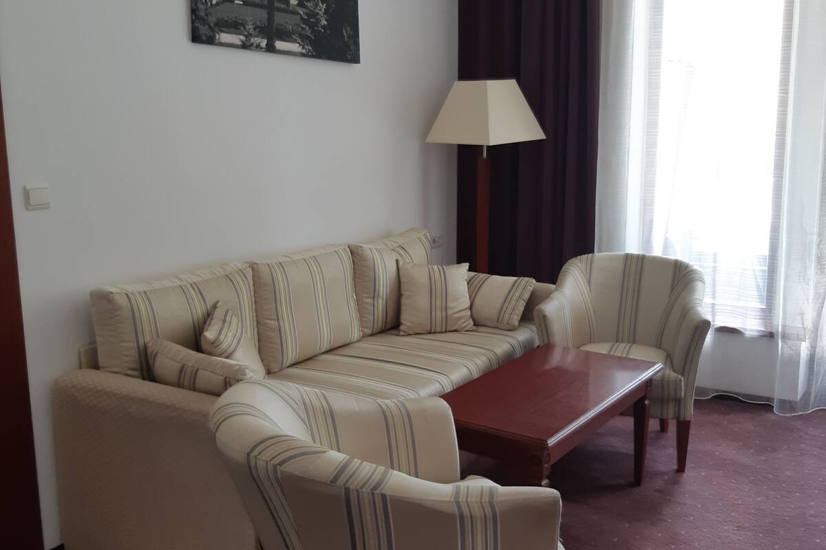 premium double room | living room | flat-screen tv