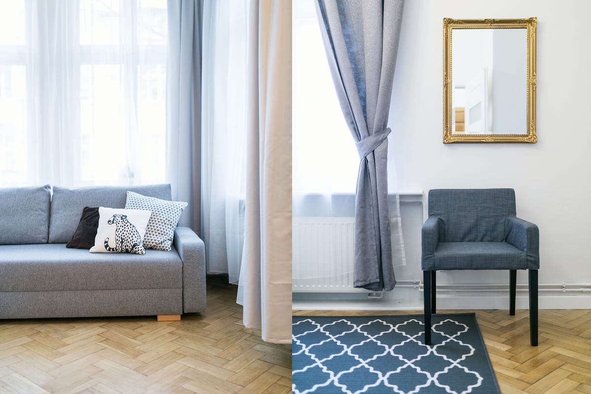 Deluxe Apartment, 1 Bedroom (3 Kubacza Street) | Living room | Flat-screen TV