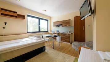 Studio, Kitchenette | Living area | TV