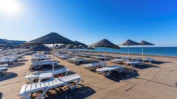 Private beach nearby, free beach shuttle, sun loungers, beach umbrellas
