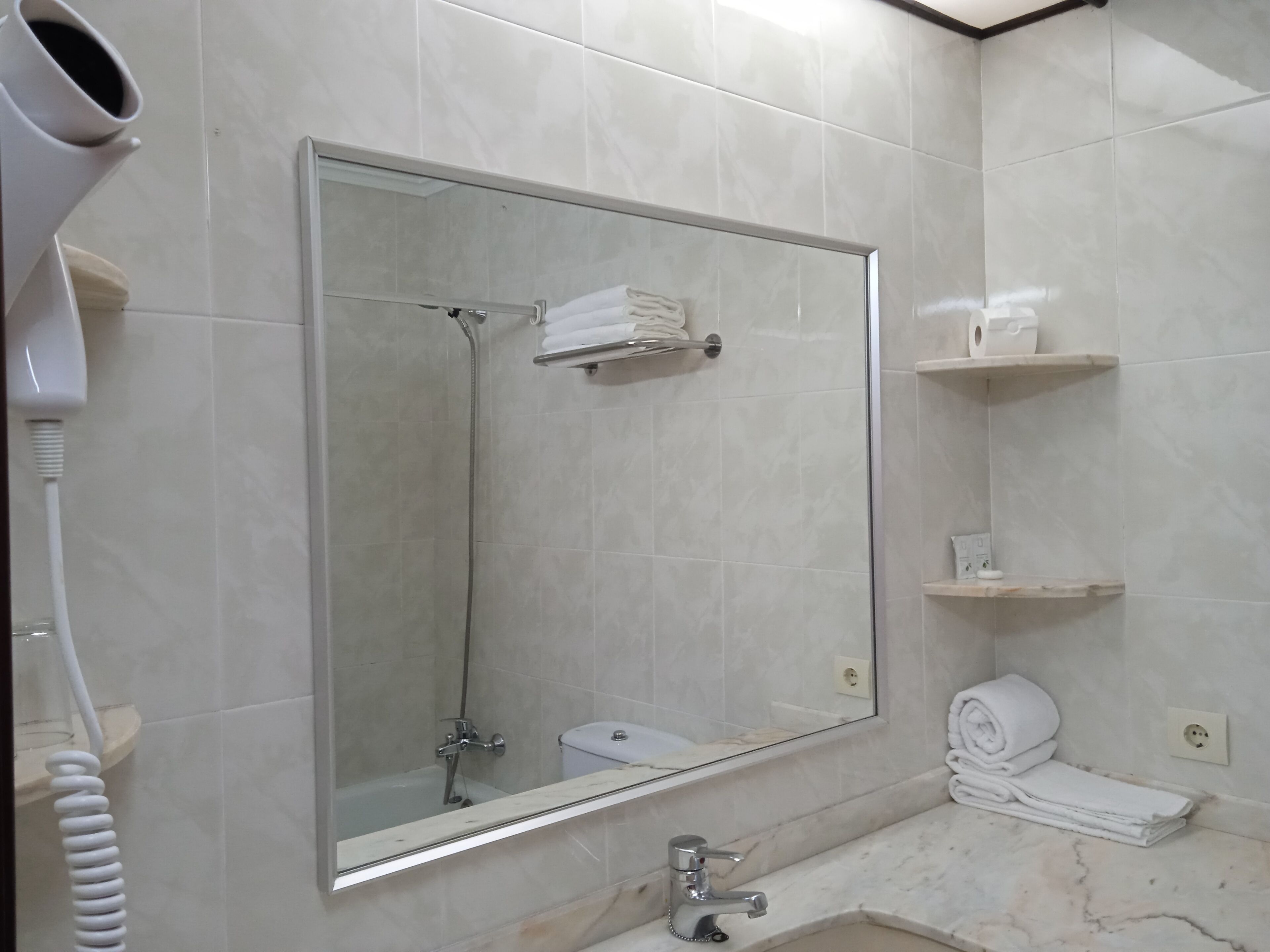 double or twin room, beach view | bathroom | free toiletries, hair dryer, towels