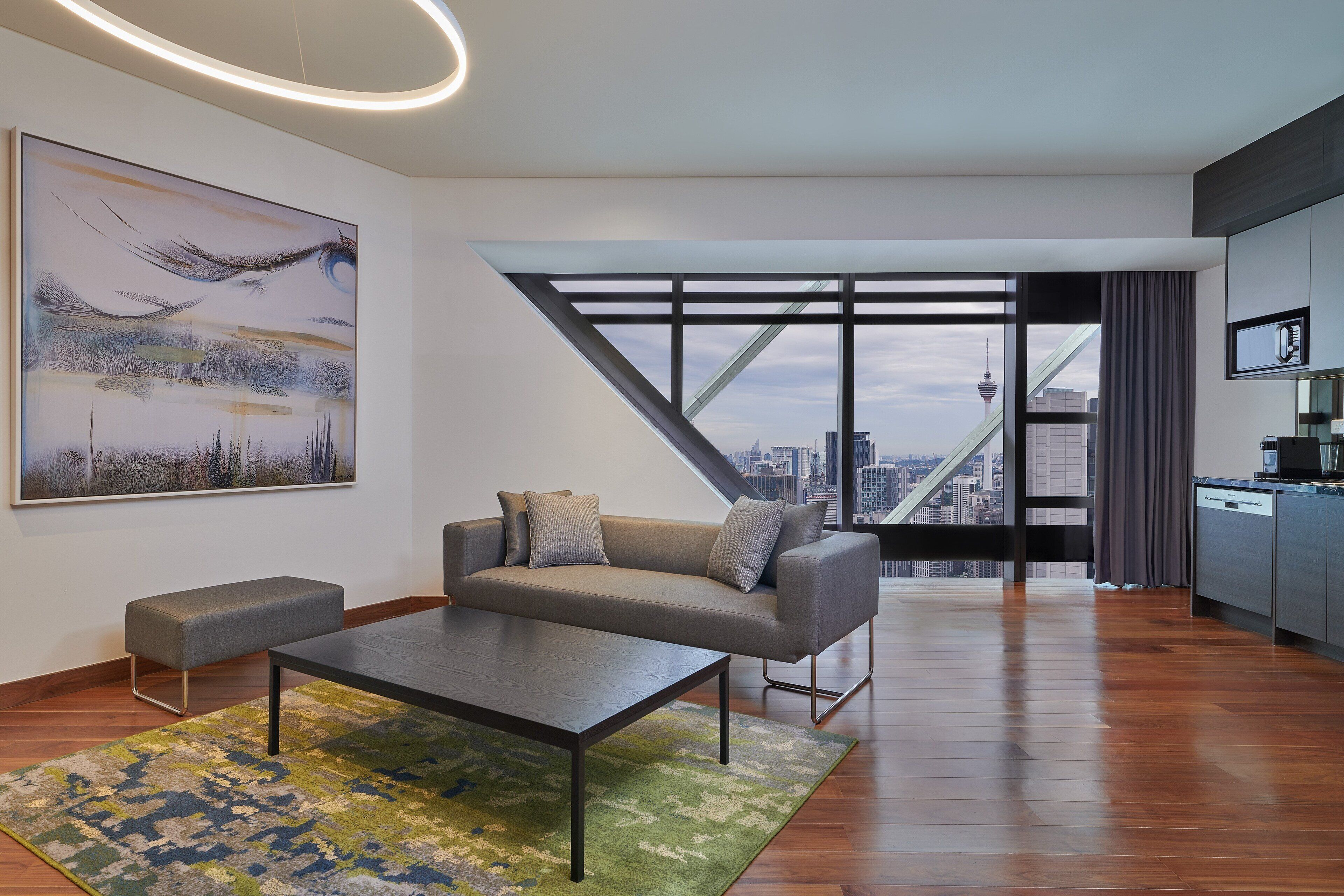 suite, 1 bedroom, non smoking | living room | 49-inch smart tv with satellite channels, tv