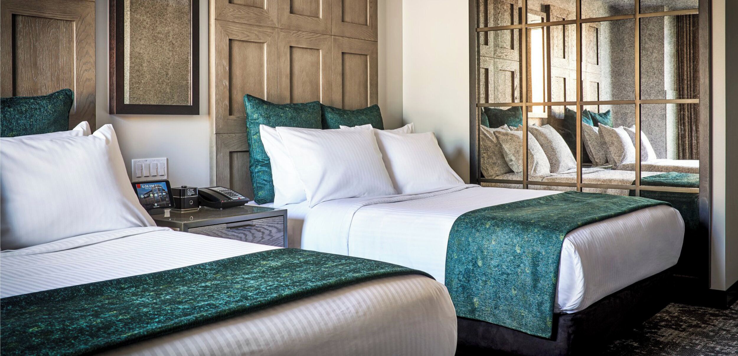 Lakens van Egyptisch katoen, luxe beddengoed, pillowtop-bedden