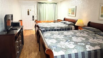 Room, 2 Queen Beds, Non Smoking | 1 bedroom, free wired internet, bed sheets