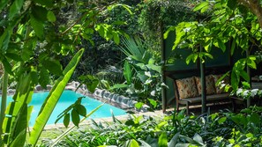 Outdoor pool, open 6:30 AM to 6:30 PM, pool loungers - Ngare Sero Mountain Lodge (Arusha)