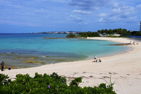Beach nearby, beach umbrellas
