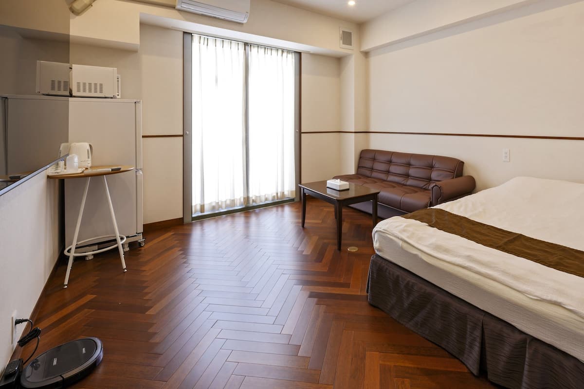 Blackout curtains, soundproofing, iron/ironing board (on request)
