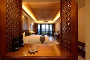 Ropa de cama de alta calidad y minibar