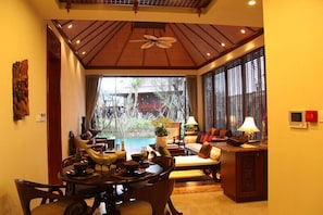 Villa with Private Pool | Living area | Plasma TV