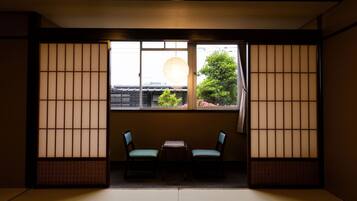Japanese Room with Toilet and Bath (10+8 Tatami Mats for 6 People), Non Smoking | Down comforters, in-room safe, desk, free WiFi