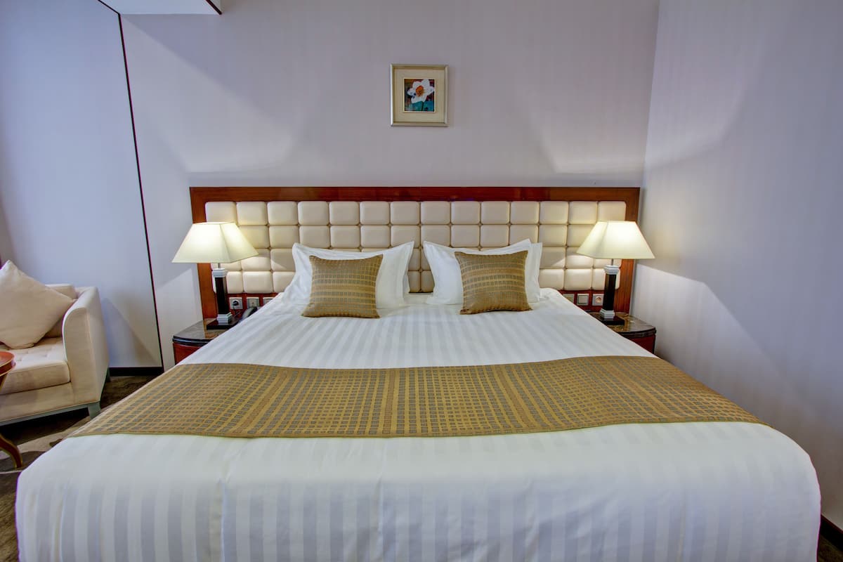 Camera singola, vista città | Biancheria da letto di alta qualità, minibar, una cassaforte in camera