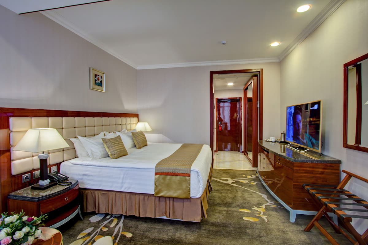 Camera doppia, vista città | Biancheria da letto di alta qualità, minibar, una cassaforte in camera