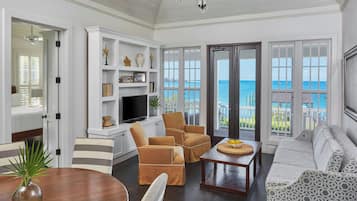 Villa, 2 Bedrooms, Non Smoking, Balcony (Oceanfront) | Living room | 32-inch flat-screen TV with cable channels, TV