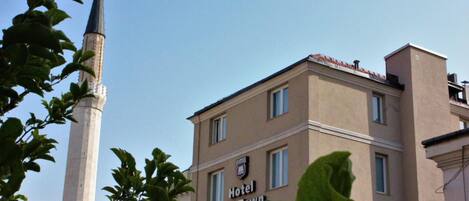 A building with a sign reading "Hotel Old Town."