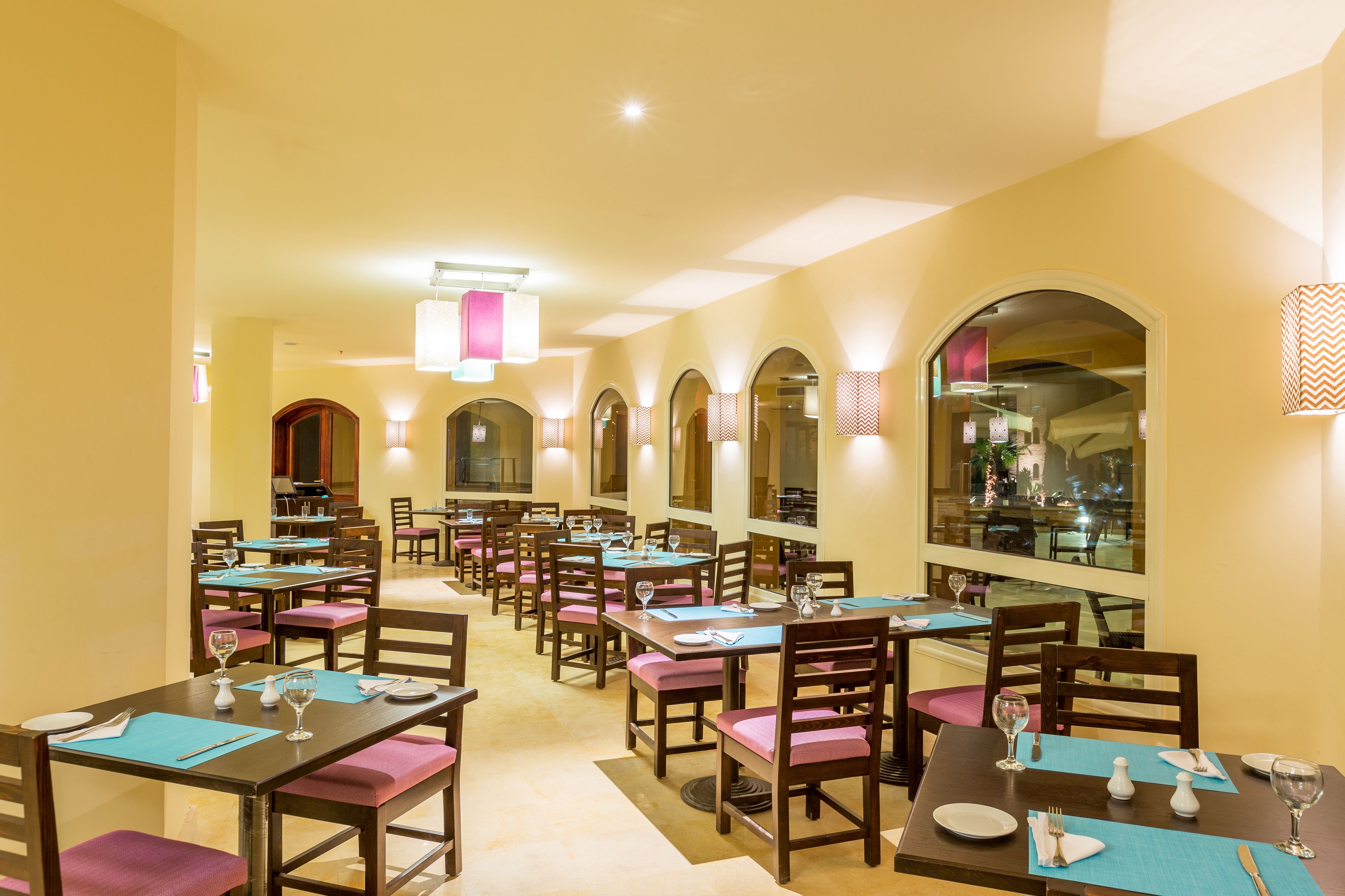 breakfast, lunch served; local and international cuisine, pool views