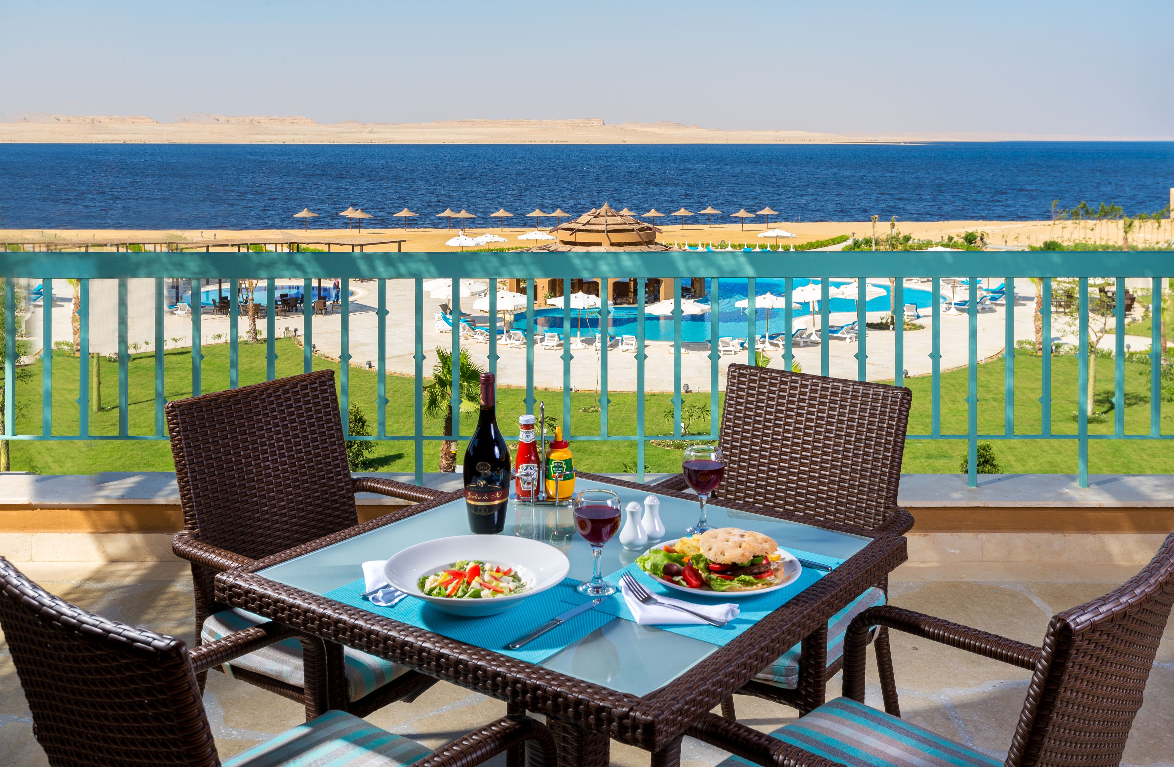breakfast, lunch served; local and international cuisine, pool views