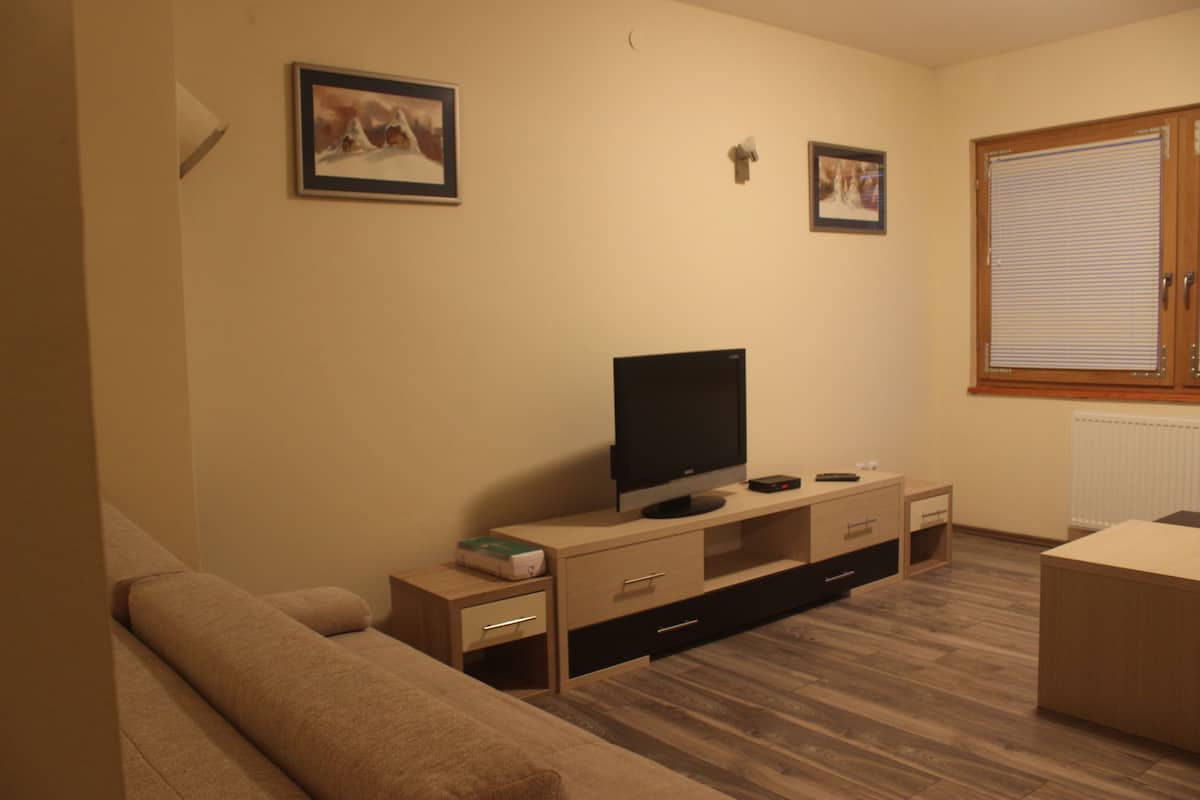 Appartamento, 2 camere da letto | Area soggiorno | TV a schermo piatto