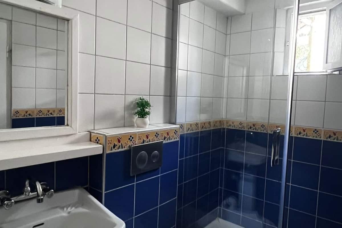 deluxe triple room, multiple beds | bathroom | rainfall showerhead, free toiletries, hair dryer, slippers