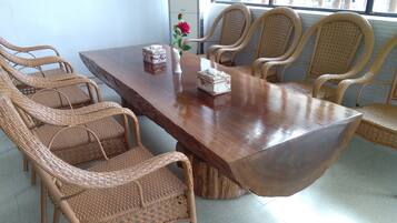 Breakfast served, local cuisine