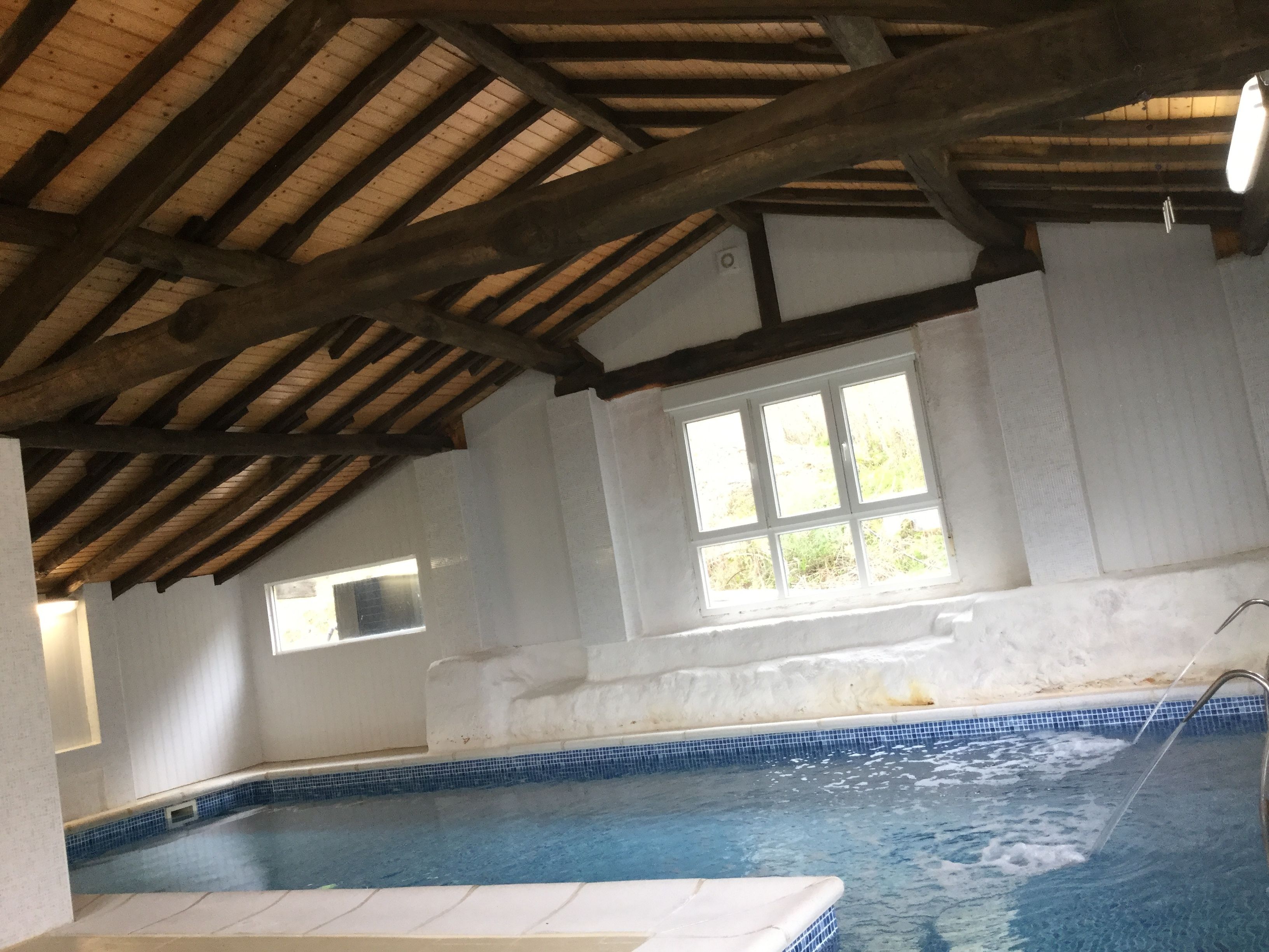 Indoor pool, pool loungers